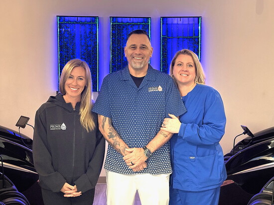 (From L to R): Prime IV co-owners Leanne Schlueter, D.C., Scott Cooper, Julie Cooper. 