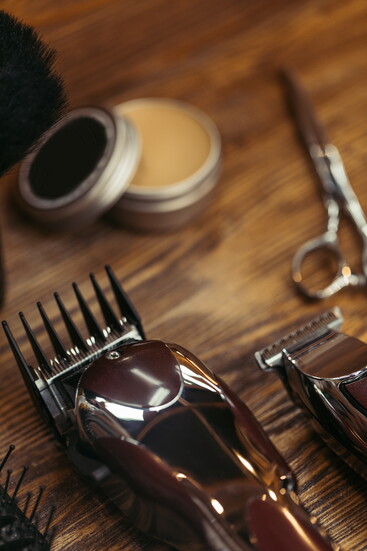 Clippers and grooming tools. The right tools help barbers create the clean, precise details that complete a fresh cut.