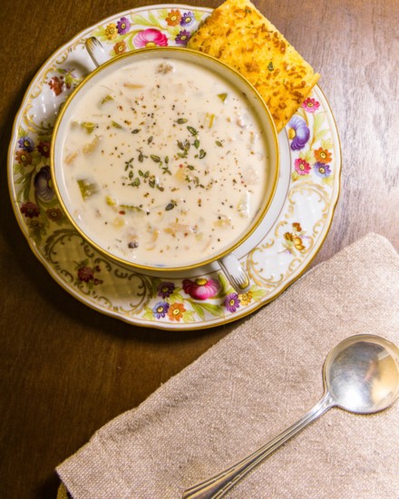 New England Clam Chowder – recipe courtesy chef John Bennett