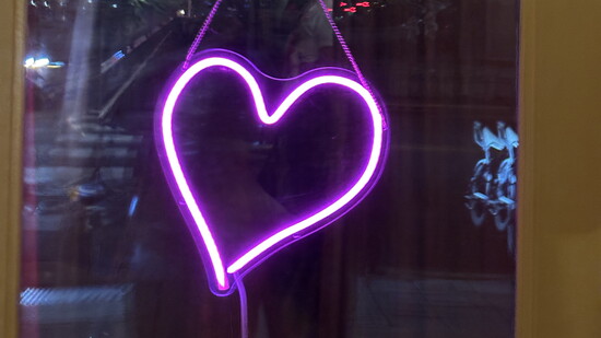 The front door to the intimate and groovy wine bar, Lovesick.