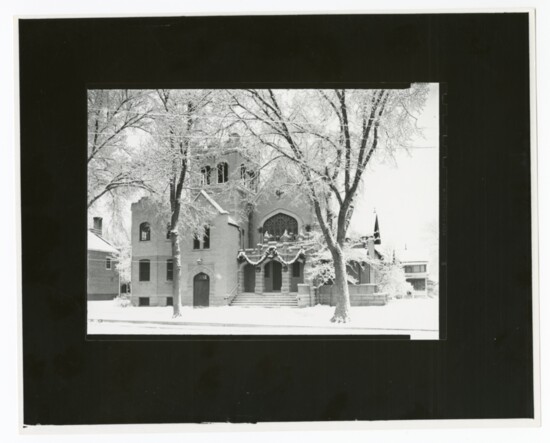 1971.02.0162, Park Congregational Church decorated for Christmas, 1939, photographer unknown.