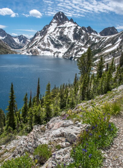Sawtooth Lake located high in the Idaho Mountains in the Sawtooth National Recreation Area