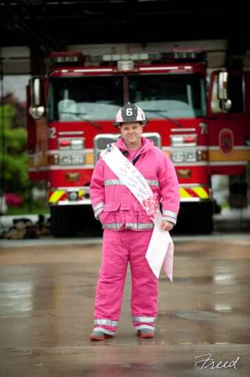 The Pink Fireman Marshall Moneymaker leads For 3 Sisters, a group that promises no one fights breast cancer alone. More at F3S.org.