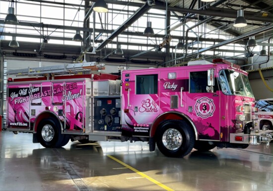 The pink fire truck is a symbol of hope in the breast-cancer fight. More at F3S.org.