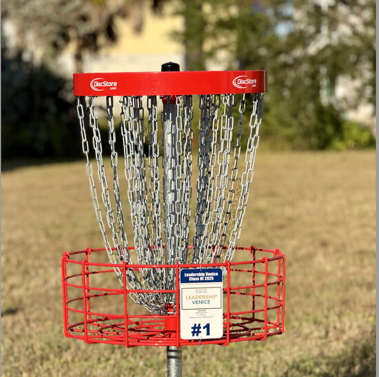 The Leadership Venice Class of 2025 left their mark on Loveland Village with a new six-hole disc golf course.