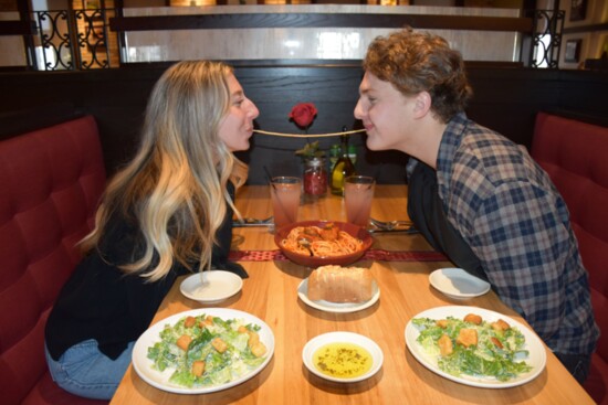 Recreate Lady and the Tramp with pasta at Carrabba's.