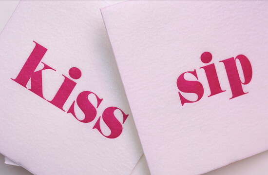 Fun cocktail napkins. Photo by Hechler Photography.