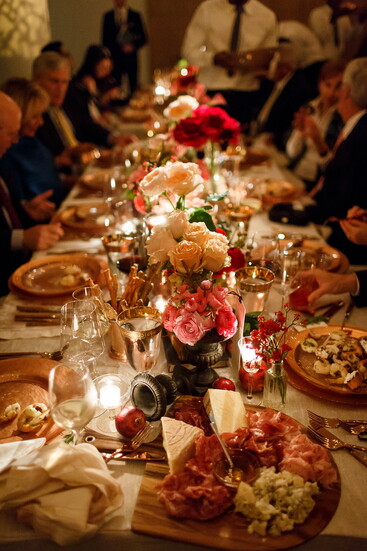 Edible decor of cheese and charcuterie. Photo by Brian Dorsey Photo Studios. 