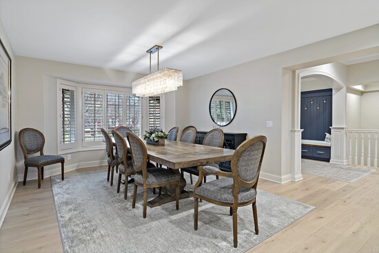 Dining Room After, Photography by Square Feet Floor Plans 