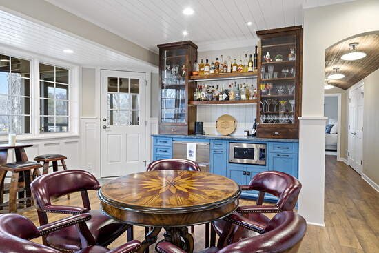 Lower Level Bar After, Photography by Square Feet Floor Plans 