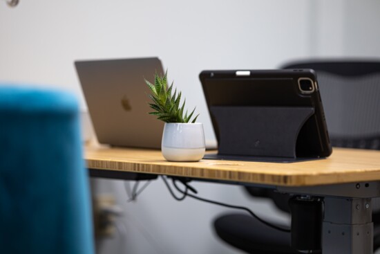 An office inside West Hartford Coworking. 