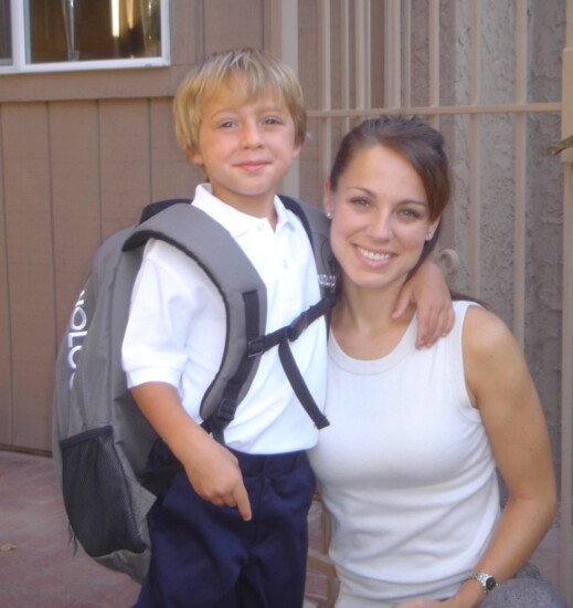 Dr. Nicole Saphier and her oldest son