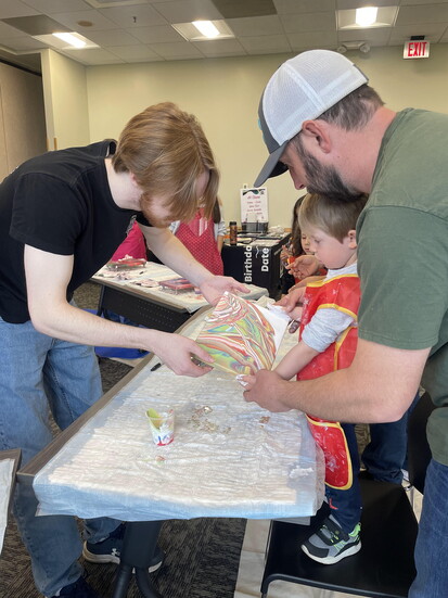During the New Lenox's Library's annual Maker Day, families experienced hands-on workshops from Hawaii Fluid Art, Renee Galvin, and more.