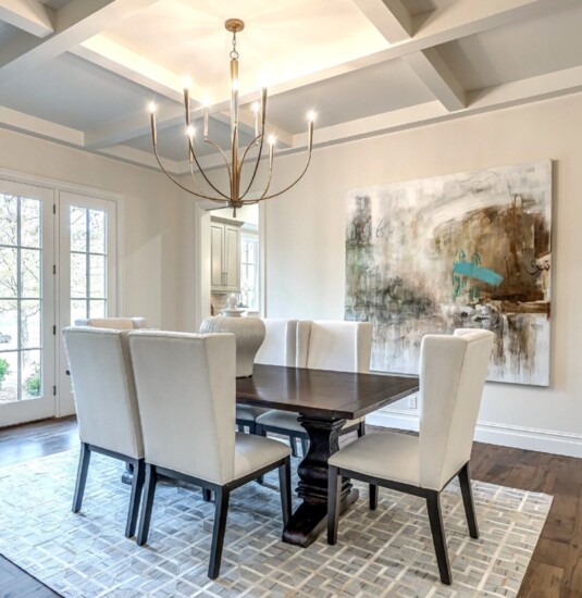 This dining room looks ready to welcome a dinner party. Photo: Peak Real Estate Services.