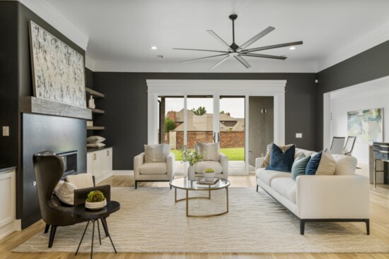A living room staged to sell. Photo: Vast Media.