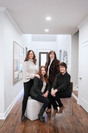The Transitions Home Staging team (left to right): Mary Mooney, Alicia Baum, Cindy Gasior, Shelley Parker. Photo: Kim Williamson.