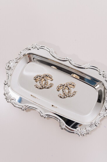 Chanel CC Stud Earrings