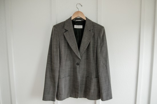 Max Mara blazer, purchased for $11 at the Value Village in Kirkland 