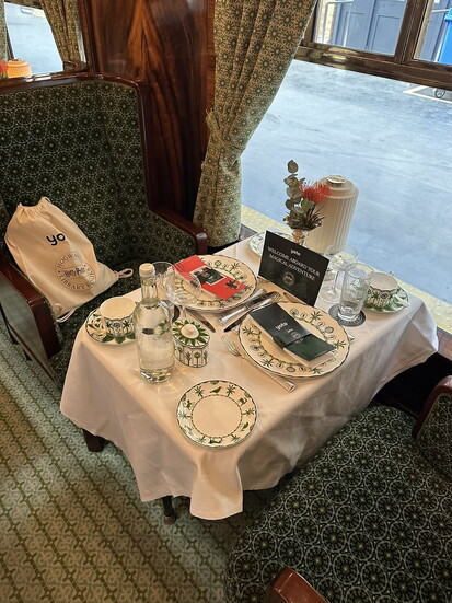 Tea on the British Pullman.