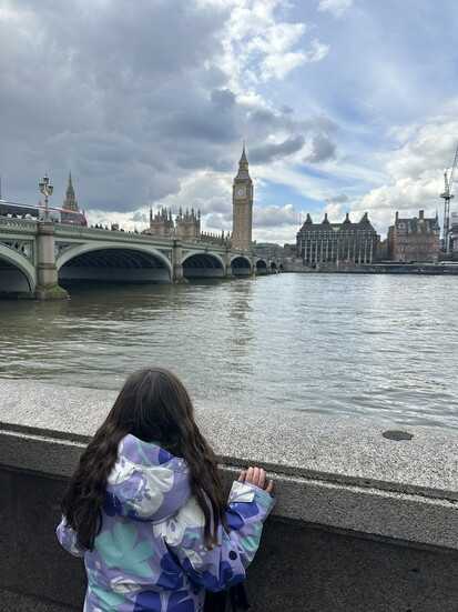 Taking in views of Big Ben and Westminster Abbey.