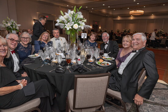 Karen & Charlie Schwank, Gold Table Sponsor, with Mayor Mary & Rory Robichaux