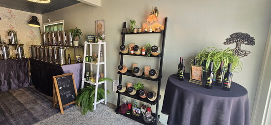 Gift options line the shelves.