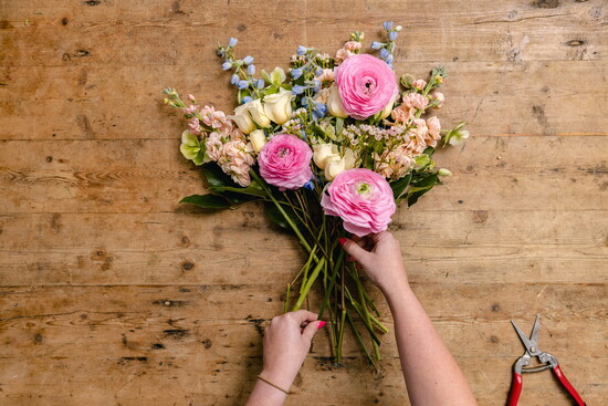 Add 3 stems of your focal flower as a final ingredient
