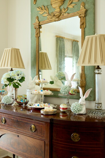 Photo #6 - Ceramic Bunnies with Hydrangeas from Babcock Gifts