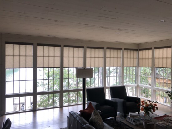 Window treatments are stylish and functional, allowing just the right amount of light inside. 