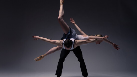 Dancers pictured are Soloist Ian Rotheroe and Company Artist Flynn Ericson.