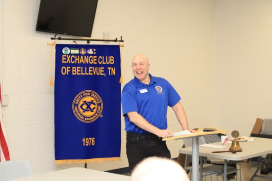 Exchange Club of Bellevue president, John Cooper.