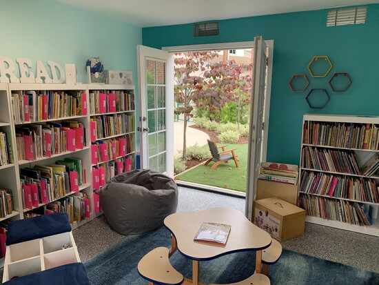 A cozy reading nook