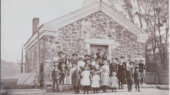 The Old Pinto Schoolhouse, Pinto, Utah Circa 1908 - Family Search