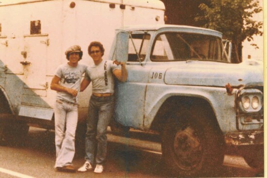 Fischer (left) and Yummy Yogurt delivery truck (1978)