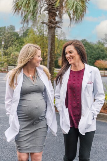 Pharmacist, Megan Branham, and Certified Pharmacy Technician, Brooke Betancourt, of Hawthorne Pharmacy