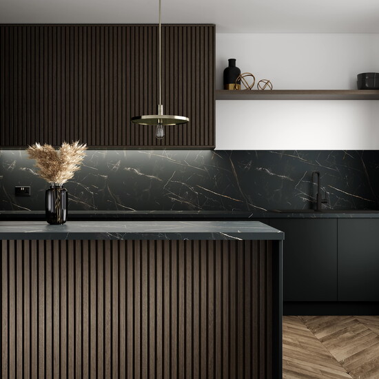 Wilsonart, Bushboard Omega Worksurface in Laurent Marble