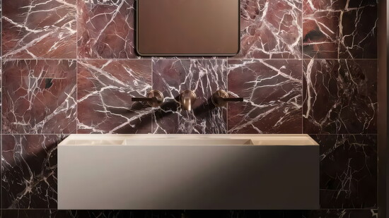 Hyperion Tiles, Red Marble Honed