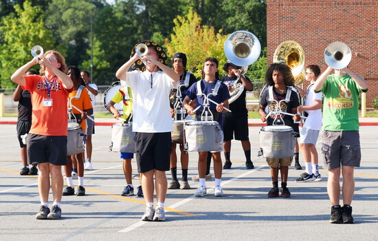 Practice makes powerful. Campbell’s brass and percussion sections bring the energy from the very first note.