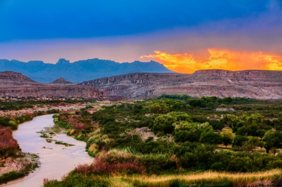 Sun Rise at Big Bend Near Mexican Border