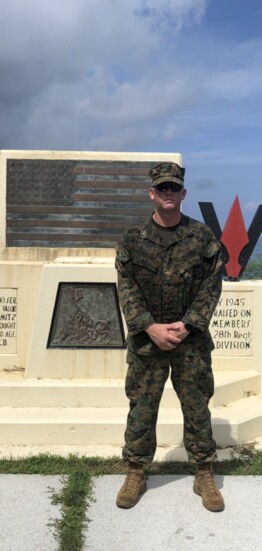 Kyle  at Mount Suribachi