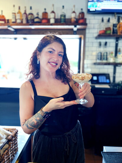 Palmer's Natalie Swafford with her contest winning cocktail, Lime in the Coconut Martini! 