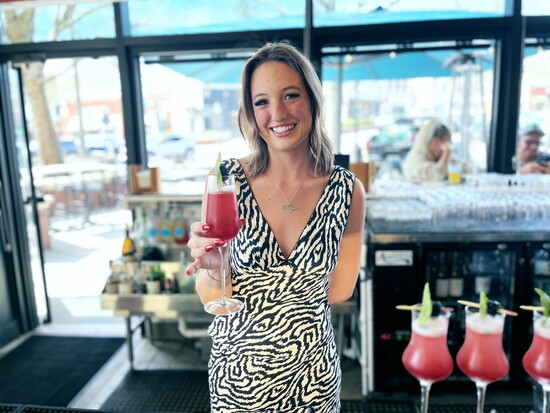 Cassie Hartshorn with her winner, Blackberry Bloom Mimosa. 
