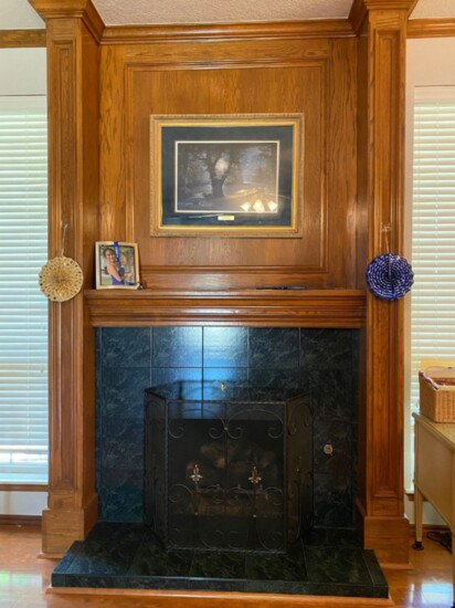 A dated fireplace needs a new look.