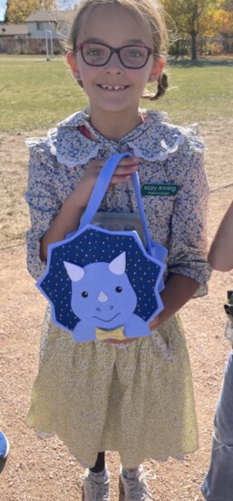 The author dressed as Mary Anning for Halloween