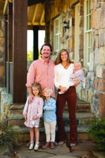 Steven and Allie Brewington with their children, Lila, Jack, and Rosie