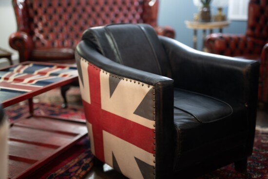 An art deco piece reworked with the British Union flag