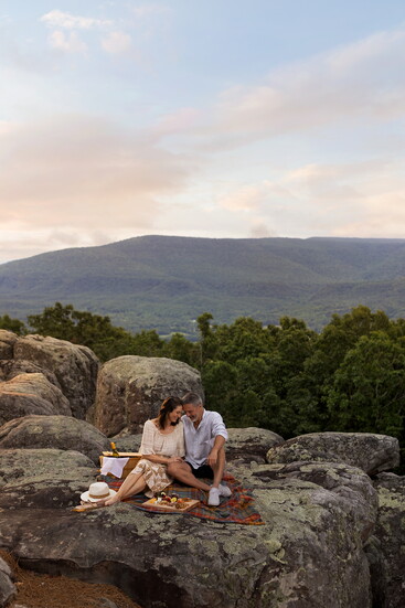 Mountain top hiking trails 