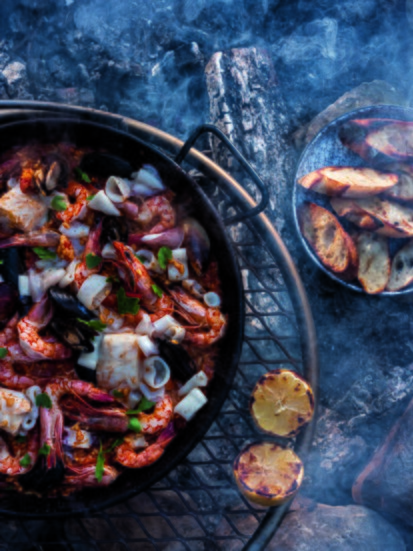 Grilled Seafood Paella 