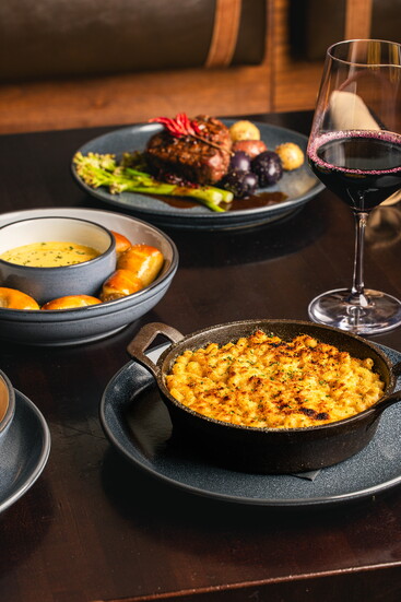 Crab Meat, Elbow Noodles, House-Made Cheese Sauce, Topped With Breadcrumbs