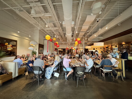 Guests enjoyed a partnered, celebratory dinner